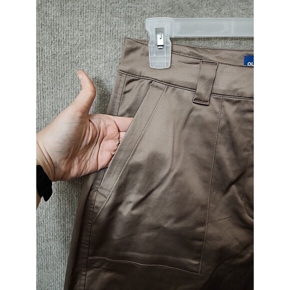 Old Navy Satin Cargo Barrel Wide-Leg Pants Womens 12 Rose Mauve NEW - Picture 4 of 11